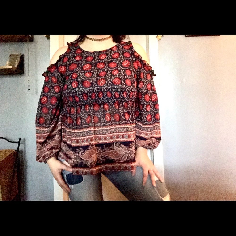 Bohemian Cut Shoudler Blouse